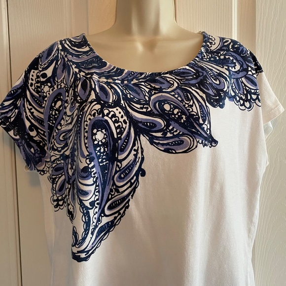 BUY 2 ITEMS & GET 1 FREE: Zenergy by Chico’s Dressy T Sz 12 - Picture 2 of 8